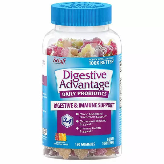 Schiff Digestive Advantage Daily Probiotics 120 Gummies EXP 05/2025