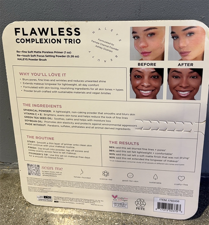 HALEYS Flawless Complexion Re-Touch & Re-Fine Set with Makeup Brush