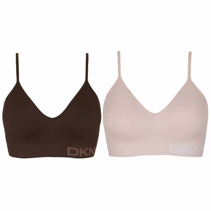 DKNY Seamless Bra 2-Pack Soft Stretch/Adjustable) Size S-XL