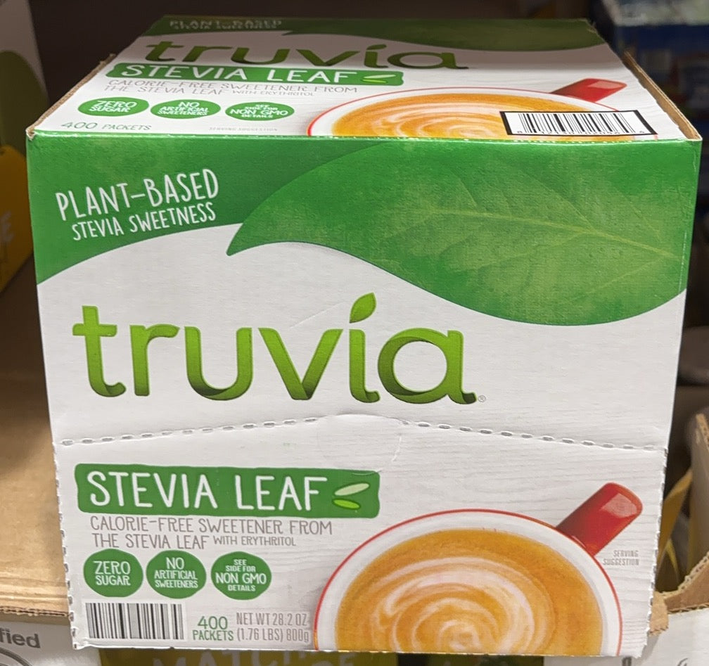 Truvia Stevia Leaf Calorie-Free Natural Sweetener 400 ct (Individual Packets)