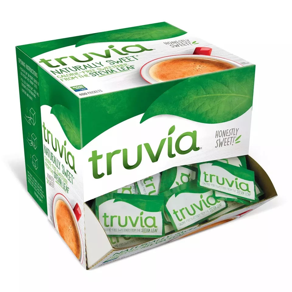 Truvia Stevia Leaf Calorie-Free Natural Sweetener 400 ct (Individual Packets)