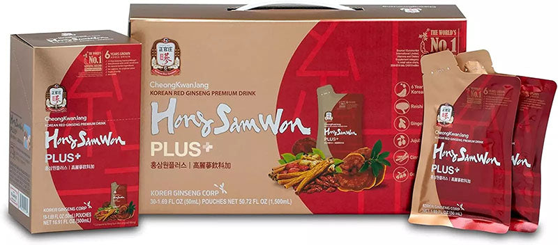 CheongKwanJang Plus Korean Red Ginseng Premium Drink (Pack of 30 Pouches)