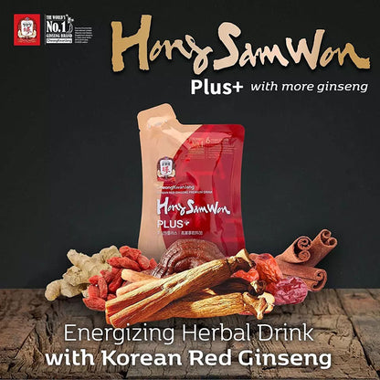 CheongKwanJang Plus Korean Red Ginseng Premium Drink (Pack of 30 Pouches)