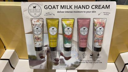 Dionis Goat Milk Hand Cream Set Hydrate & Moisturize Dry - 5 Pack/1 oz/28g each