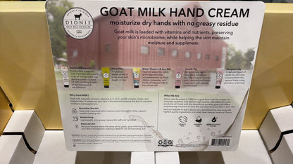 Dionis Goat Milk Hand Cream Set Hydrate & Moisturize Dry - 5 Pack/1 oz/28g each