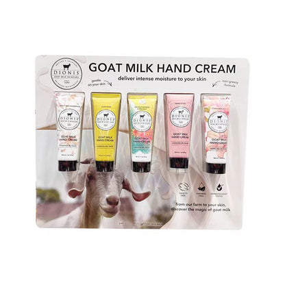 Dionis Goat Milk Hand Cream Set Hydrate & Moisturize Dry - 5 Pack/1 oz/28g each