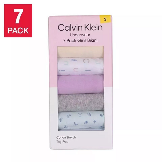 Calvin Klein Girls’ Bikini Underwear -7 Pack Select Size: S /M /L /XL