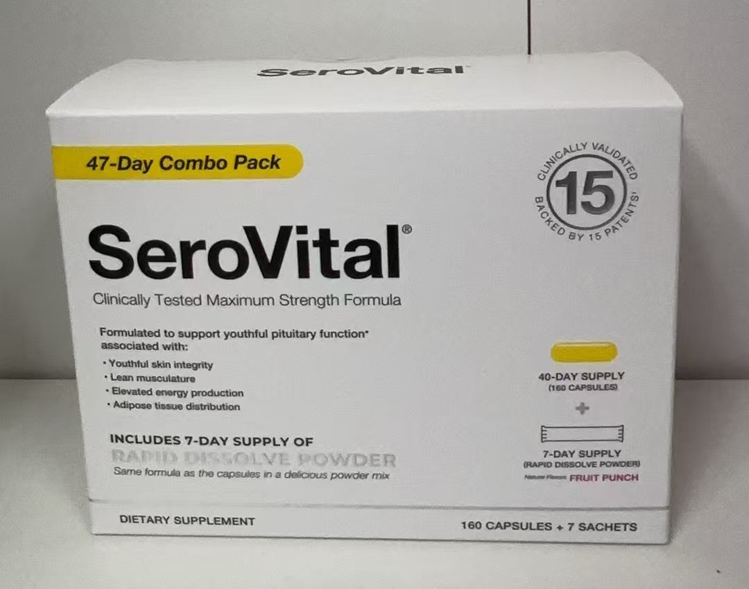 SeroVital 47-Day Combo Pack Maximum Strength Formula Dietary Capsules + Powder