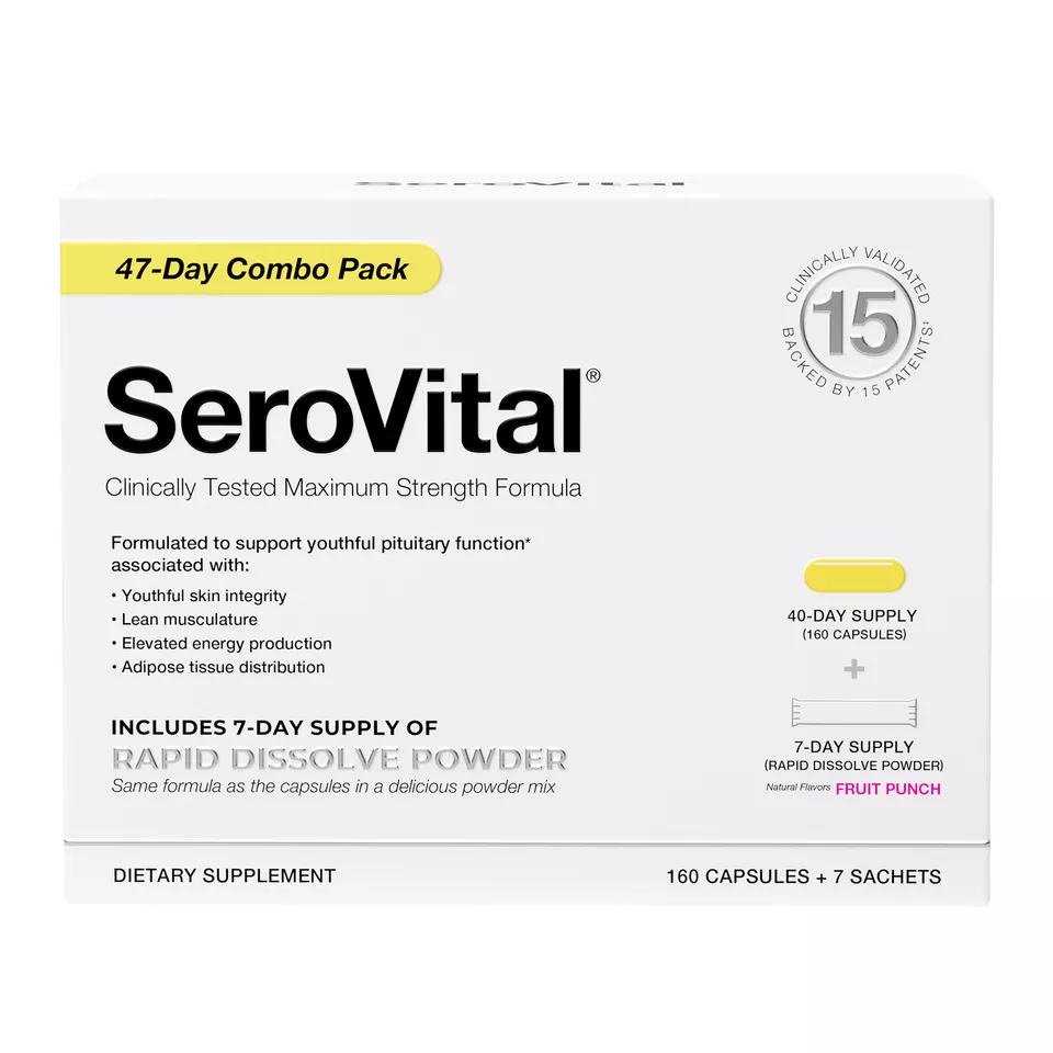 SeroVital 47-Day Combo Pack Maximum Strength Formula Dietary Capsules + Powder