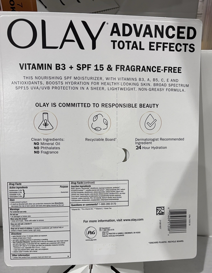 OLAY 7 in 1 Total Effects Facial Moisturizer With Sunscreen SPF 15- 3.4oz /100ml