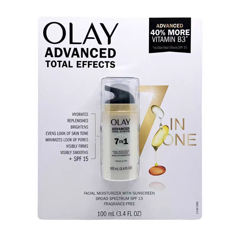 OLAY 7 in 1 Total Effects Facial Moisturizer With Sunscreen SPF 15- 3.4oz /100ml