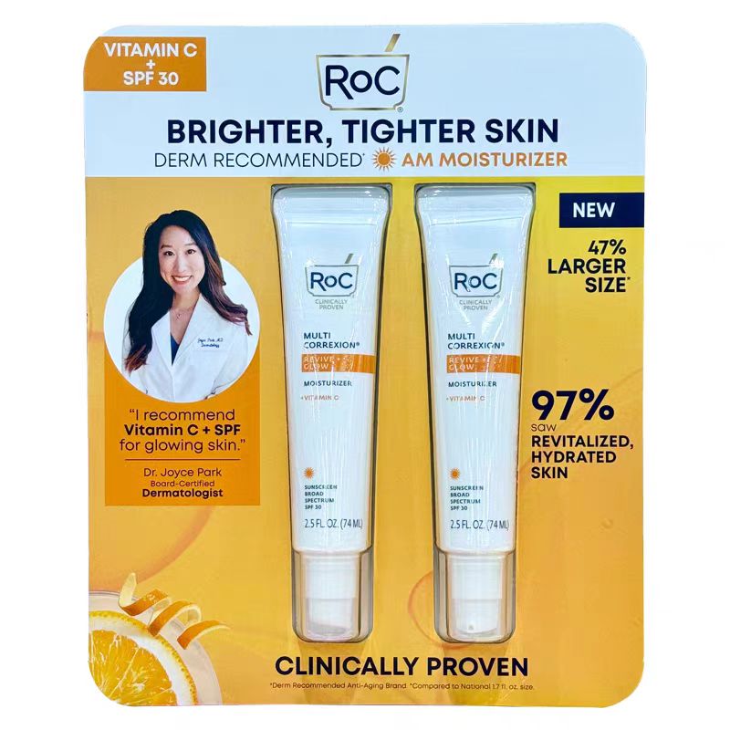 ROC Multi Correxion Vitamin C + SPF 30 AM Moisturizer 2.5 fl oz (74ml) x 2