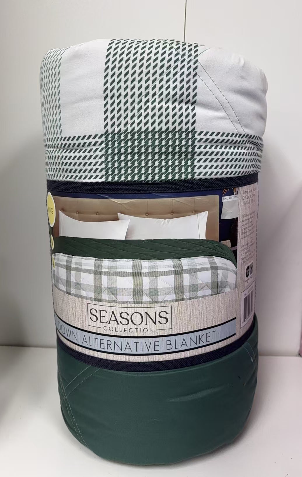 Seasons Collection Down Alternative Blanket King (114" x 100") Blue/Green