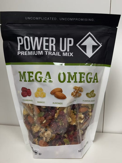 Power Up Premium Trail Mix. Mega Omega, 26 oz / 737g