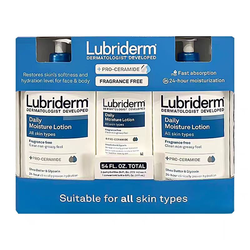 Lubriderm Daily Moisture Lotion 24 Hours Normal to Dry Skin Fragrance Free 54 oz