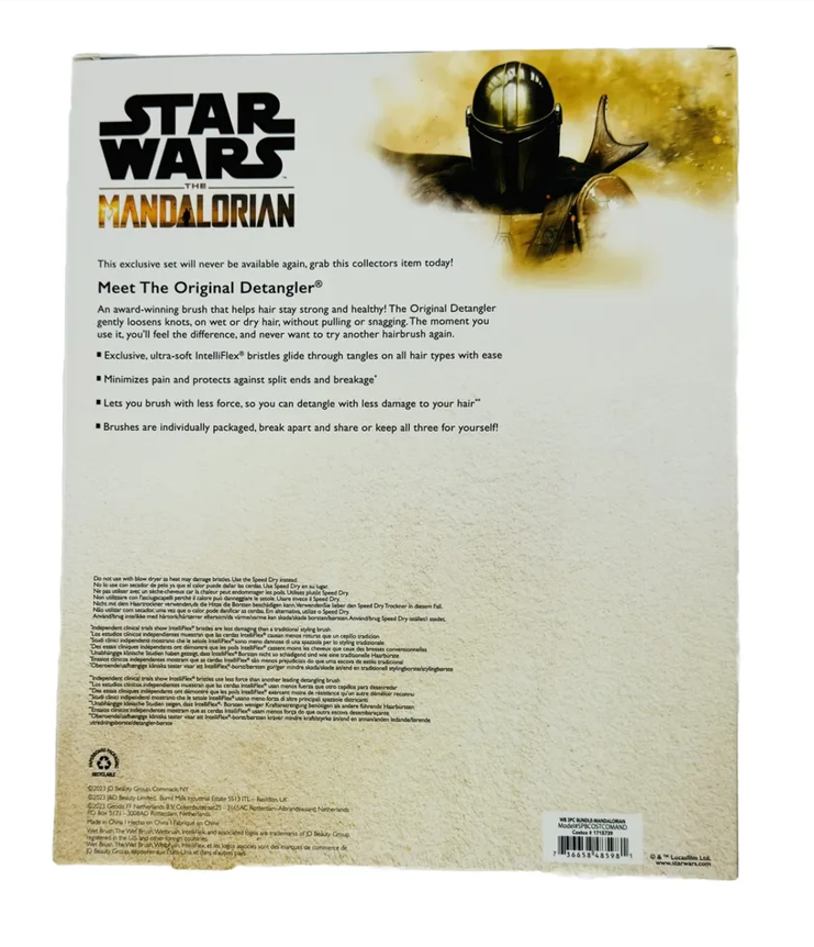 Wet Brush Limited Edition Star Wars Mandolorian Original Detangler For Hair-3PK