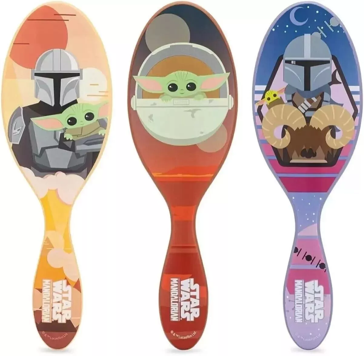 Wet Brush Limited Edition Star Wars Mandolorian Original Detangler For Hair-3PK