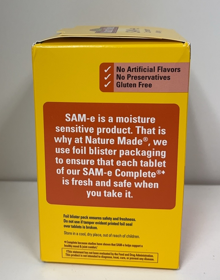 Nature Made SAM-e Complete 400mg 60 Tablets