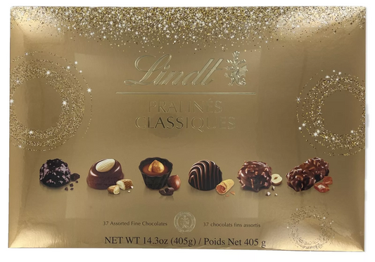 Lindt Pralines Classiques, 37 Fine Assorted Chocolates, 14.3 oz / 405g