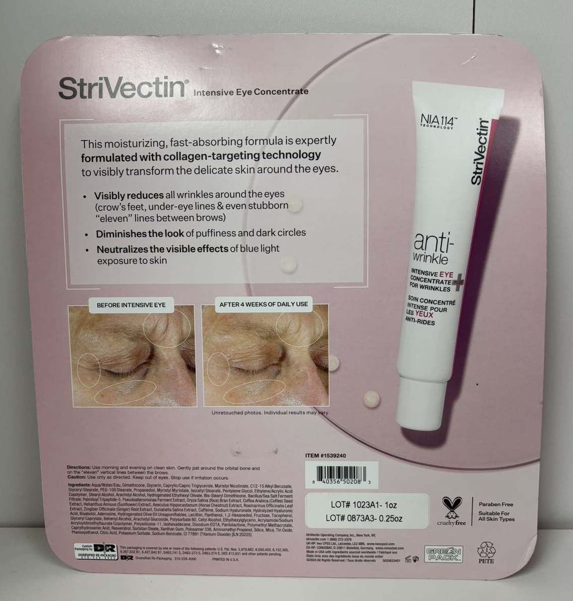 StriVectin Anti-Wrinkle Intensive Eye Concentrate 1 Fl Oz + 0.25 Fl Oz