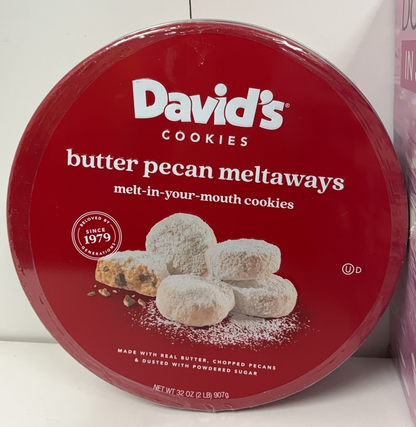 David's Cookies Butter Pecan Meltaways 32oz / 907g