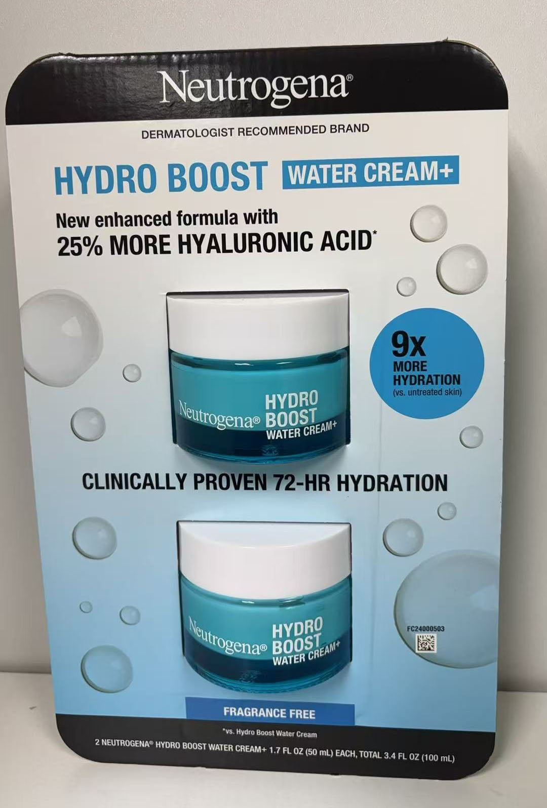 Neutrogena Hydro Boost Water Cream Fragrance-Free 1.7 fl oz/50 ml Each