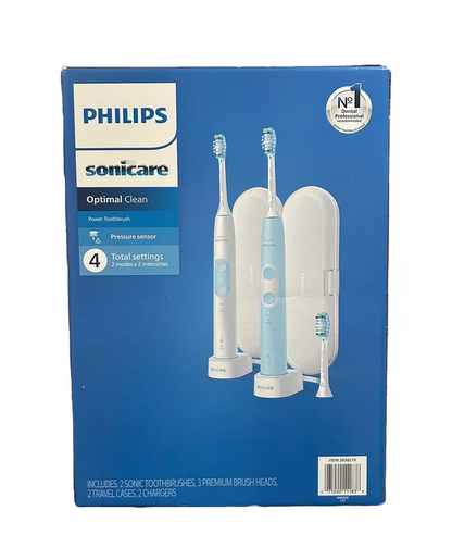 Philips Sonicare Optimal Clean Rechargeable Sonic Toothbrush HX6829/77