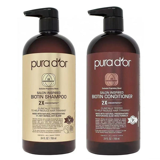 PURA D'OR Salon Inspired Biotin Shampoo 24 fl oz & Conditioner 24 fl oz