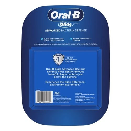 Oral-B Glide Advanced Bacteria Defense Floss 44m Each (Pack of 6)