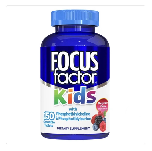 Focus Factor Kids 150 Chewable Tablets, Berry Blast Flavor