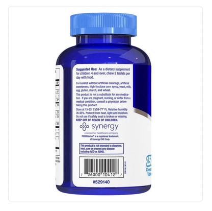 Focus Factor Kids 150 Chewable Tablets, Berry Blast Flavor