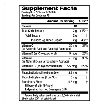 Focus Factor Kids 150 Chewable Tablets, Berry Blast Flavor