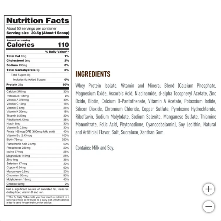 Isopure Zero Carb 25G 100% Whey Protein Powder, Simply Vanilla, 3.36lb/1.52kg