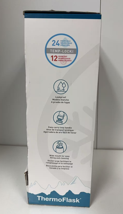 ThermoFlask Double-wall Vacuum Insulated Stainless Steel Bottle-2PK (1.2L/40oz)