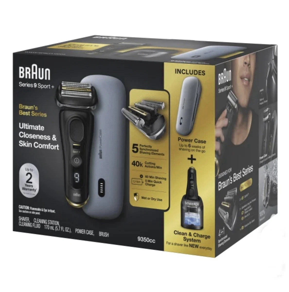 Braun Series 9 Sport+ Electronic Shaver 9350cc Black