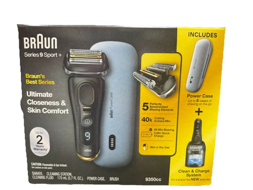 Braun Series 9 Sport+ Electronic Shaver 9350cc Black