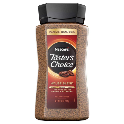 Nescafe Taster's Choice Instant Coffee House Blend Light Roast Kosher 14oz /397g
