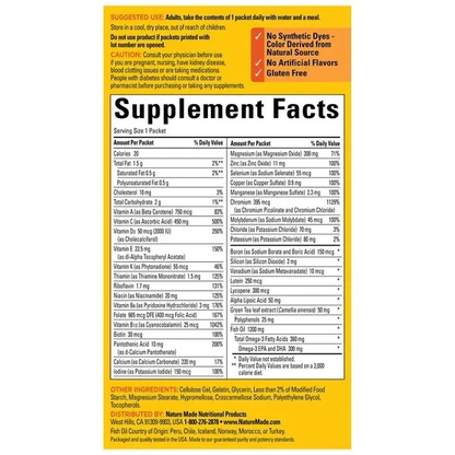 Nature Made Diabetic Health Pack, 60 Packets，60-Day Supply