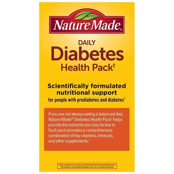Nature Made Diabetic Health Pack, 60 Packets，60-Day Supply