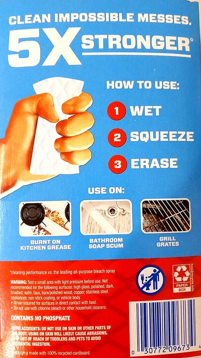 Mr. Clean Magic Eraser Extra Durable 5X Stronger Household Cleaning Pads 15 Ct