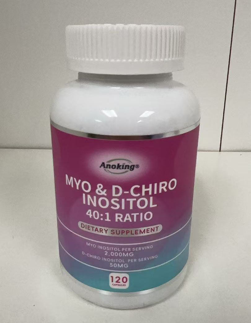 Anoking MYO & D-CHIRO INOSITOL 40:1 Ratio Dietary Supplement 120 Capsules