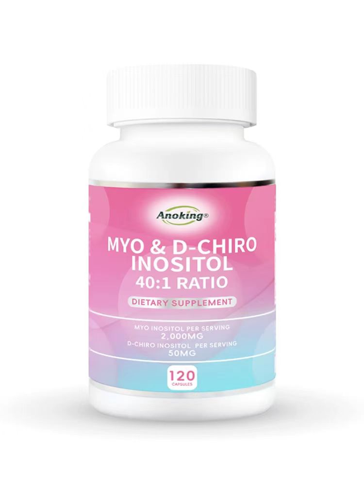 Anoking MYO & D-CHIRO INOSITOL 40:1 Ratio Dietary Supplement 120 Capsules