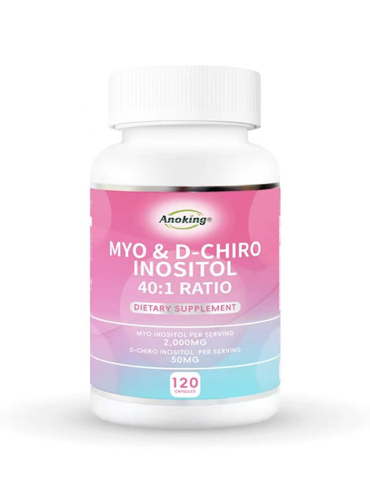 Anoking MYO & D-CHIRO INOSITOL 40:1 Ratio Dietary Supplement 120 Capsules