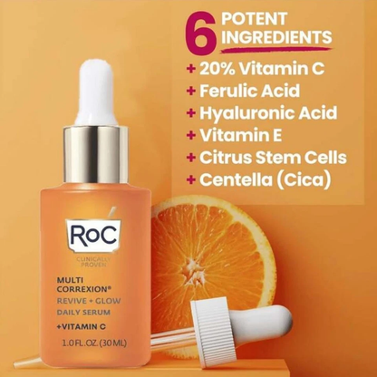 RoC Multi Correxion Revive + Glow Daily Serum + Vitamin C (1.0+1.7 fl oz)