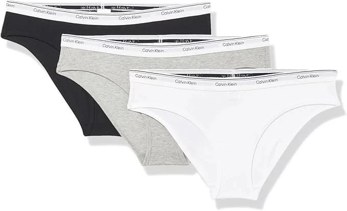 Calvin Klein 3 Pack Cotton Modal Bikini Panties Size L