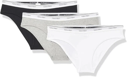 Calvin Klein 3 Pack Cotton Modal Bikini Panties Size L