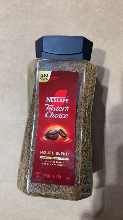 Nescafe Taster's Choice Instant Coffee House Blend Light Roast Kosher 14oz /397g