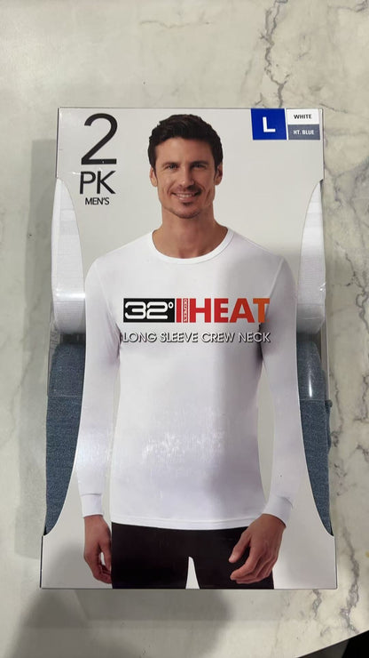 32 Degrees Heat Men's 2-Pack Long Sleeve Crew Neck Tee