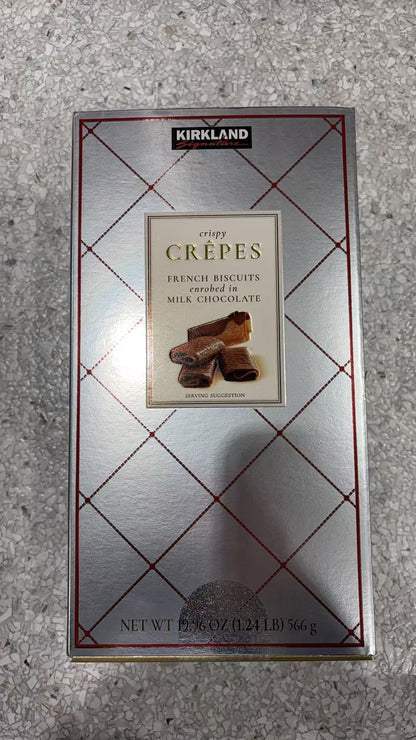 KIRKLAND SIGNATURE CREPES CRISPY FRENCH BISCUITS ENROBED IN MILK CHOCOLATE 566g
