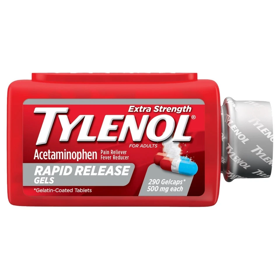 TYLENOL Acetaminophen Extra Strength Rapid Release 500mg Gels - 290 Count